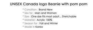 NWT Beanie hat cap ski knit vancouver NEW canada logo  