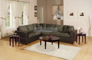 Sectional Sofa Couch L Shape Set Chair Bobkona Trenton  