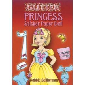  Princess Sticker Paper Doll[ GLITTER PRINCESS STICKER PAPER DOLL 