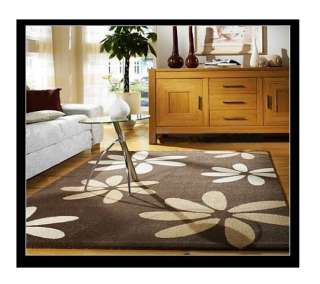   Large area Rug Carpet abstract contemporary floral design gray  