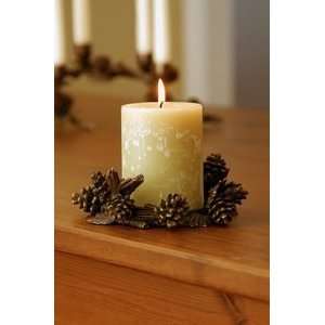  Rustic Pine Cone Pillar Candle Holder