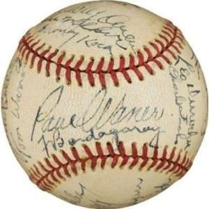   Dodgers Team 24 SIGNED Baseball PAUL WANER JSA   Autographed Baseballs