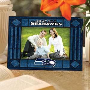  Seattle Seahawks Art Glass Horizontal Picture Frame 