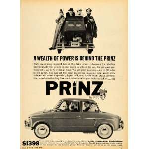  1959 Ad Prinz NSU Vintage European Cars MPH MPG Fadex 