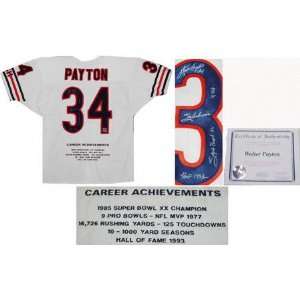  Walter Payton Chicago Bears Autographed Embroidered White 