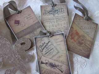 ViNtage ♥ Chic Sheet MuSic ♥ TheMed GIFT TagS ♥ 9  