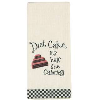 NEW Diet Cake Waffle Weave Dish/Tea Towel Kay Dee Designs  