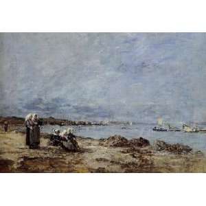   Women Waiting for the Ferry, By Boudin Eugène 