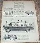 1960 Chevrolet Corvair 1961 Chevy Station Wagon car AD