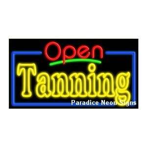  Open Tanning and Alteration Neon Sign