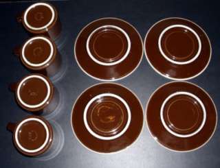 Vintage ACF ~ Made in Italy ~ Expresso Cup with Saucer Sets ~ Brown 