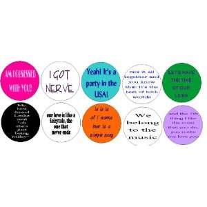   of 10 MILEY CYRUS Quotes / Lyrics Pinback Buttons 1.25 Pins Badges