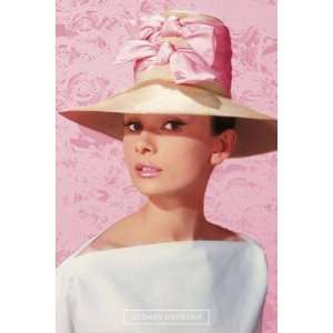  Audrey Hepburn   Pink Hat Beautiful MUSEUM WRAP CANVAS 