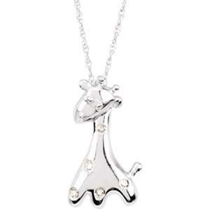Gert The Giraffe Waggles Pendant With Chain Sterling Silver 17.03X10 