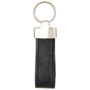  100% Pure leather keychain with stainless steel key ring 