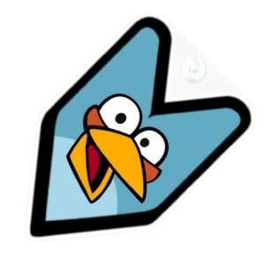  Angry Birds Blue Bird Car Decal Badge Automotive