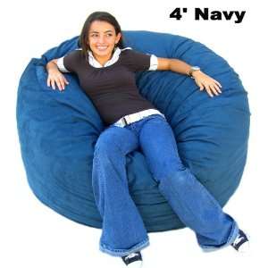  4 feet Navy Cozy Sac Bean Bag Chair Love Seat