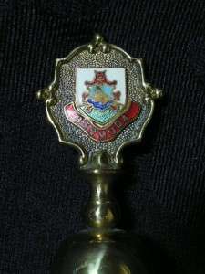 VINTAGE COLLECTIBLE BRASS BELL FROM BERMUDA CREST WITH THE ISLAND & A 