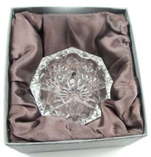 Waterford Crystal Diamond Paperweight Genuine Original Box Mint 