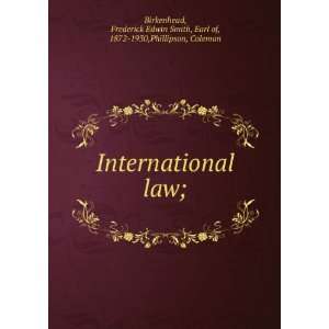   law, Frederick Edwin Smith Phillipson, Coleman, Birkenhead Books