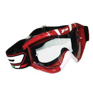  Progrip Red and White Retro Goggle Automotive