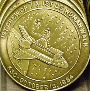 STS 41G CHALLENGER FLIGHT SHUTTLE NASA MISSION COIN  