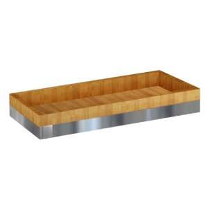  Ageless Wood Chrome Amenity Tray