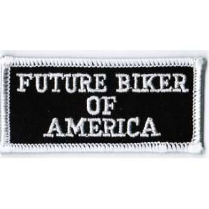  FUTURE BIKER OF AMERICA KIDS Funny Embroidered Patch 