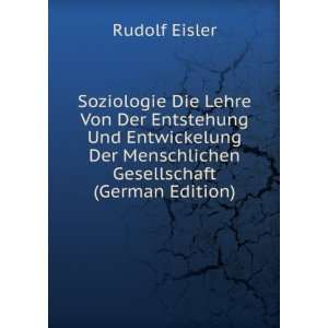   Gesellschaft (German Edition) (9785875732966) Rudolf Eisler Books