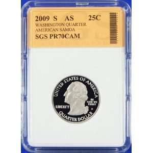  2009 S American Samoa (AS) Proof Quarter SGS Graded 
