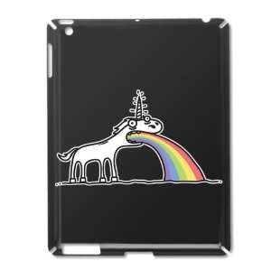    iPad 2 Case Black of Unicorn Vomiting Rainbow 