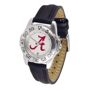 com Alabama Crimson Tide Suntime Ladies Sports Watch w/ Leather Band 