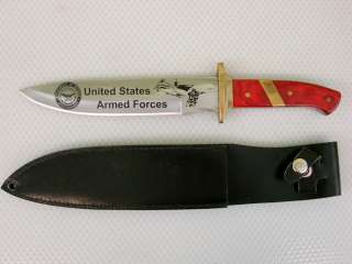 US Armed Forces Print Hunting 8 Fixed Blade Knife  