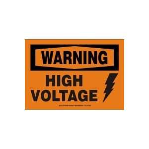 WARNING Labels HIGH VOLTAGE (W/GRAPHIC) Adhesive Dura Vinyl   Each 3 1 