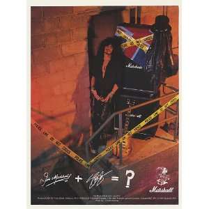  1996 Guns N Roses Slash Marshall Amp Photo Print Ad 