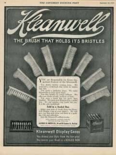 1909 AD Kleanwell toothbrush display cases  