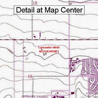 USGS Topographic Quadrangle Map   Lancaster West, California (Folded 