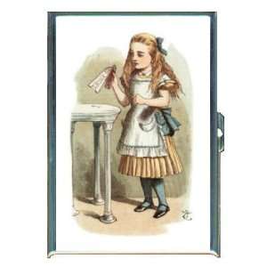  ALICE IN WONDERLAND TENNIEL DRINK ME ID CREDIT CARD WALLET 