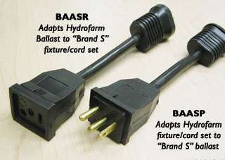 BAASP Adapter Cord Brand S Hydrofarm Lamp Ballast Plug Adapter 