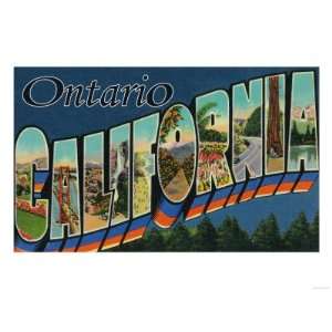  Ontario, California   Large Letter Scenes Premium Poster 