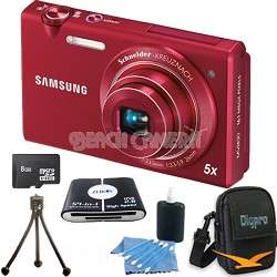 Samsung MV800 16.1 MP 3.0 MultiView Red Camera 8GB Bundle 044701016267 