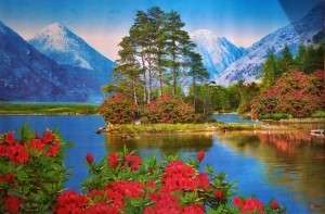 New 5 FT lake and mountain Poster WALL MURAL DECOR  