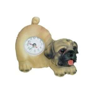  Pug Clock Desk and Table Top Realistic Resin