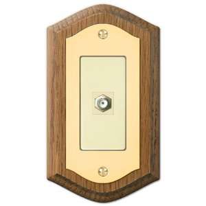    Country Brass and Oak   1 Cable TV Wallplate