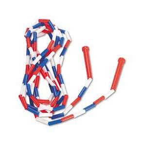  Segmented plastic jump rope, 16 ft., red/blue/white 