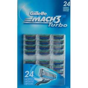  Gillette Mach 3 Turbo 24 Cartridges Health & Personal 