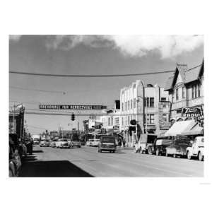  Anchorage, Alaska View of 4th Avenue Photograph Stretched 