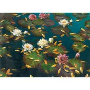  Elise Lunden 36W by 26H  Lily Pad II CANVAS Edge #6 1 1/4 L&R 