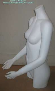 New 32H White Female Adult Mannequin Torso Form FT2W  