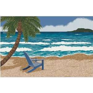   Surface Visions Beach Palm Beach Rug / Door Mat Furniture & Decor